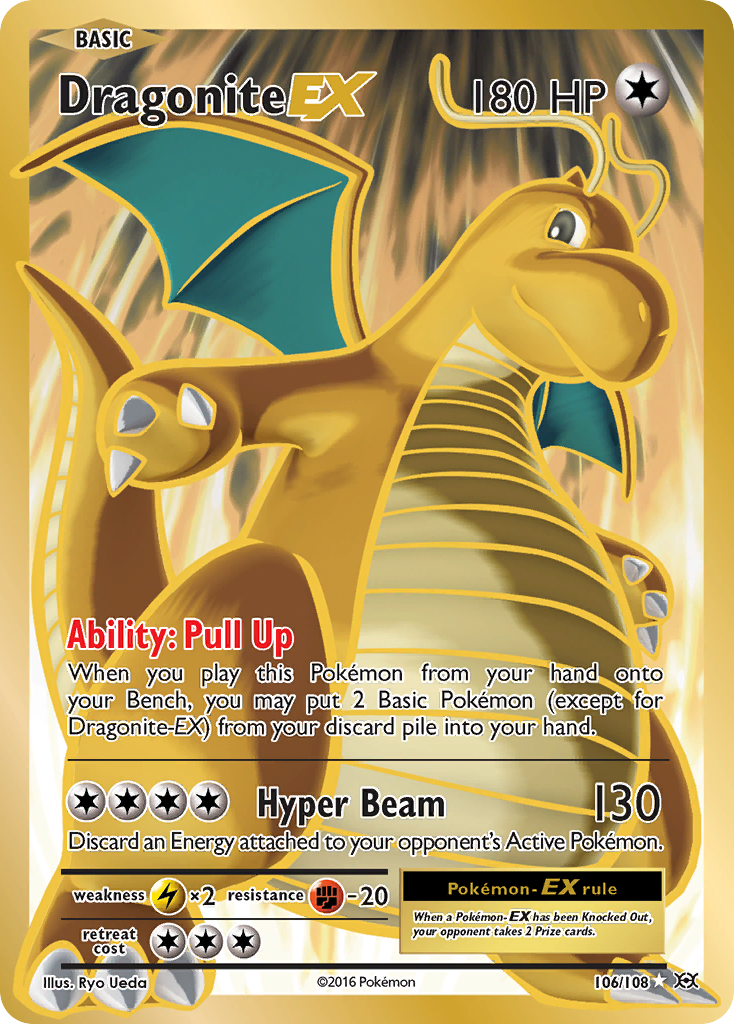 Dragonite-EX 106/108, Evolutions Pokémon card