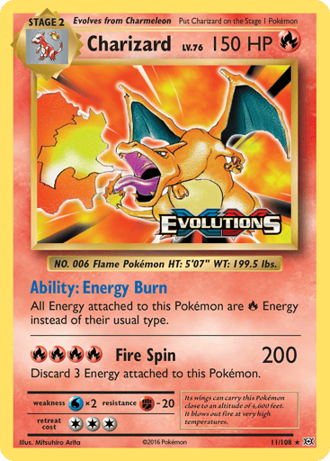 Charizard 11/108 from Evolutions
