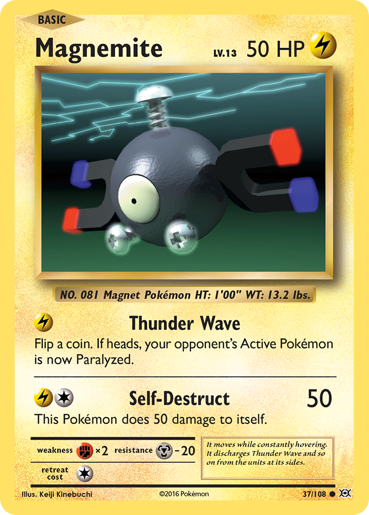 Magnemite 37/108, Evolutions Pokémon card