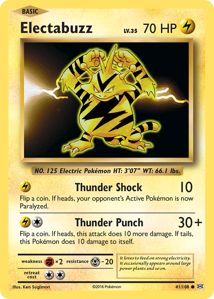 Electabuzz 41/108, Evolutions Pokémon card