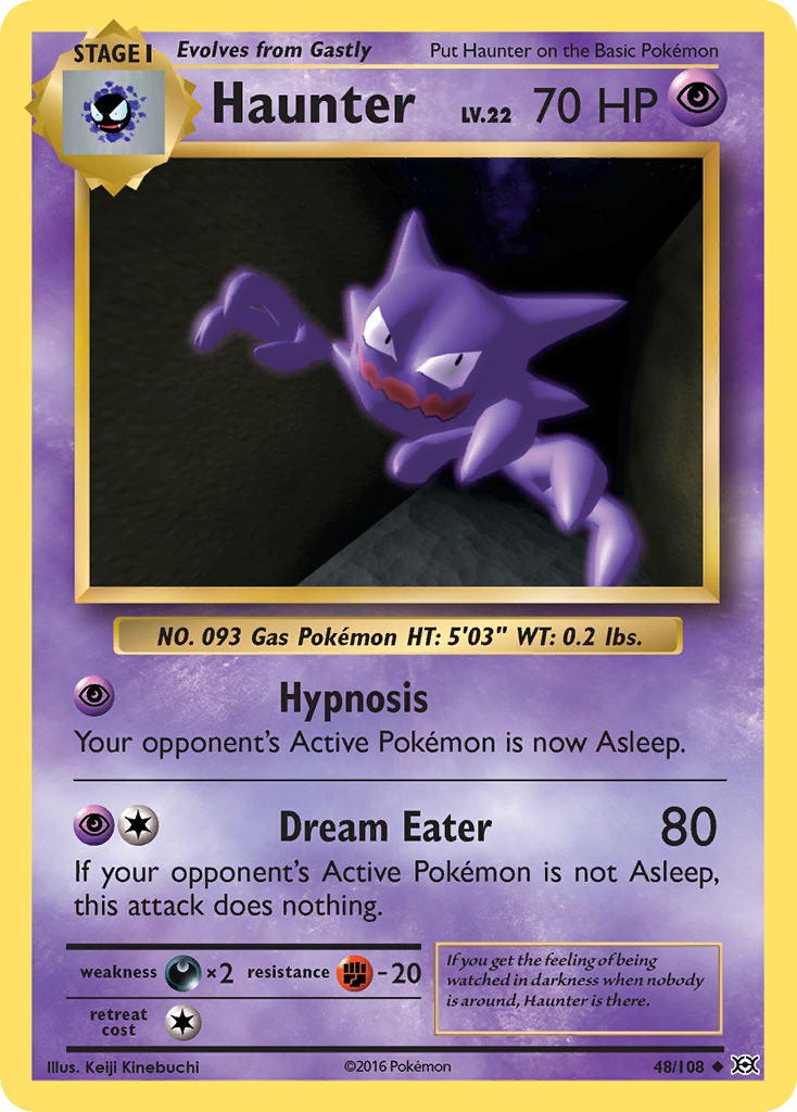 Haunter 48/108, Evolutions Pokémon card