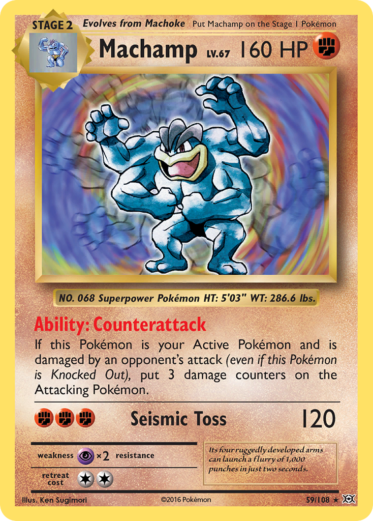 Machamp 59/108, Evolutions Pokémon card