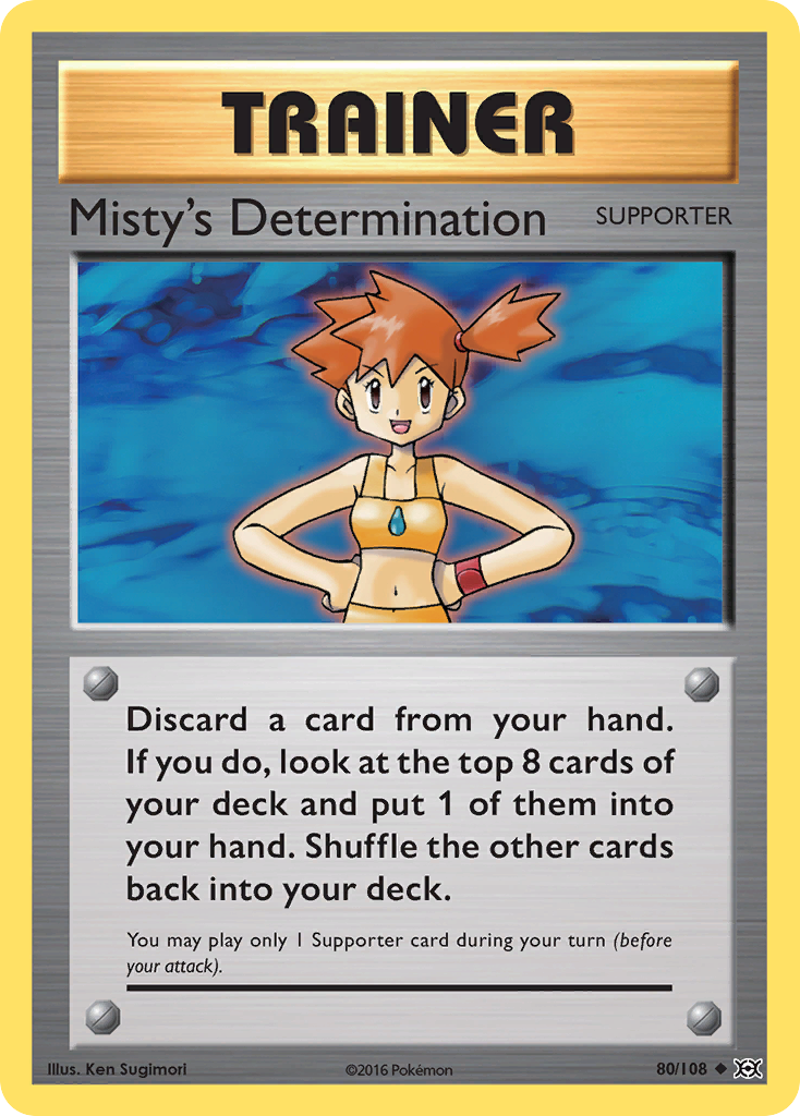 Misty's Determination 80/108, Evolutions Pokémon card