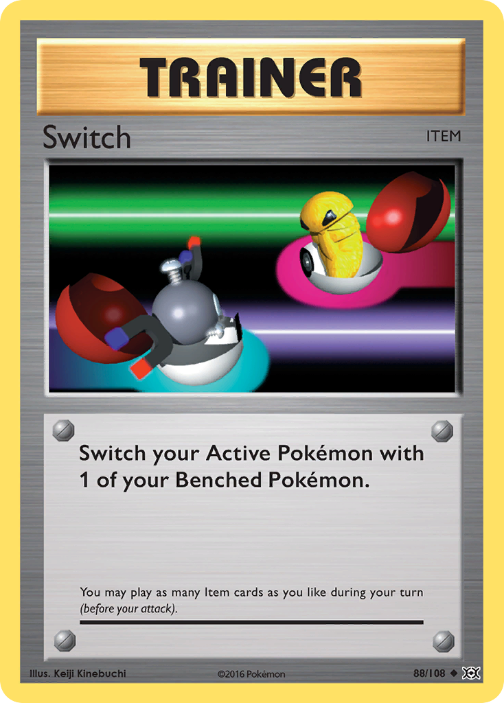 Switch 88/108, Evolutions Pokémon card
