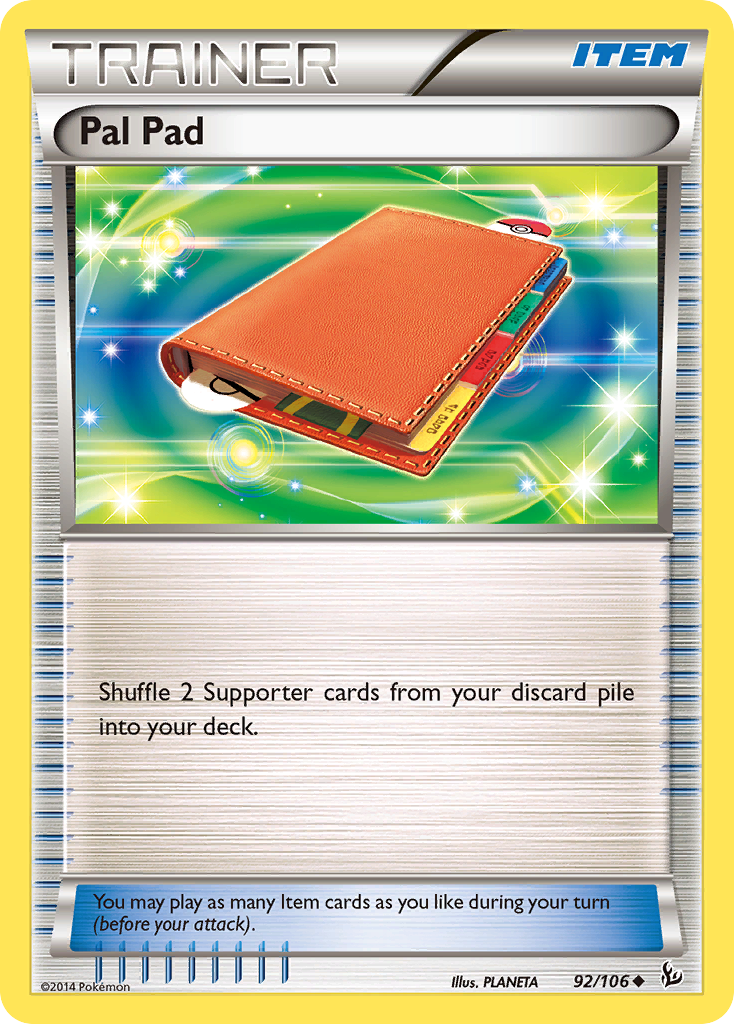 Pal Pad 92/106, Flashfire Pokémon card