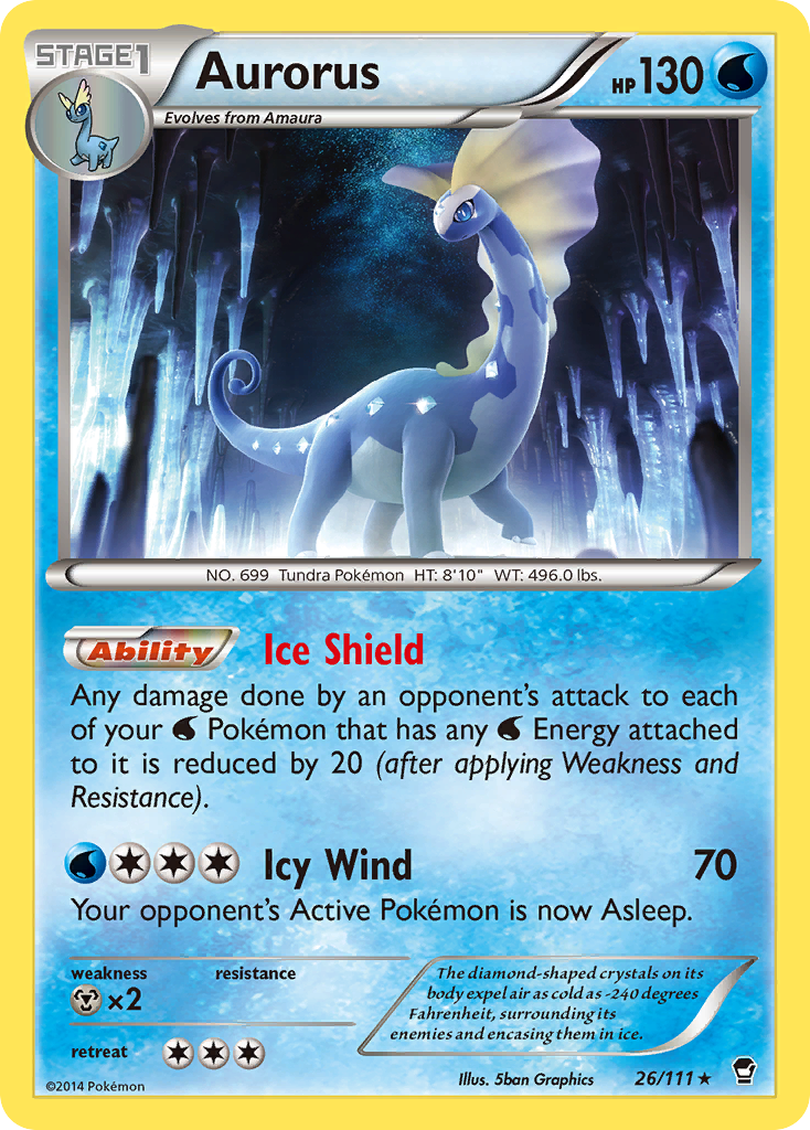 Aurorus 26/111, Furious Fists Pokémon card