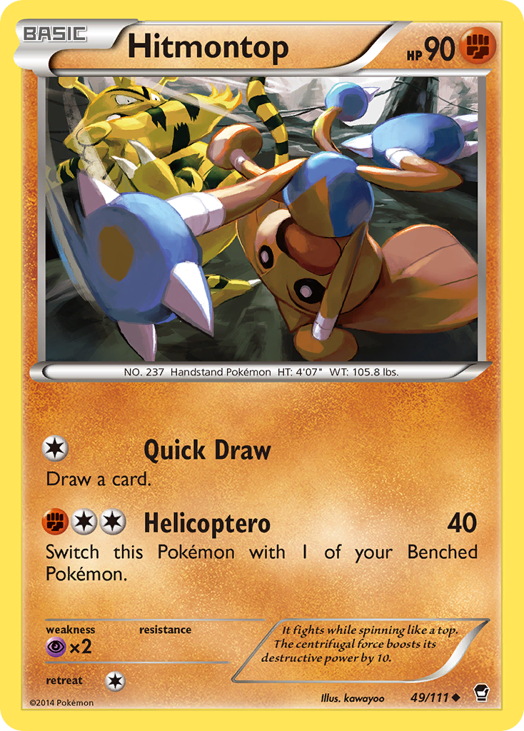 Hitmontop 49/111, Furious Fists Pokémon card