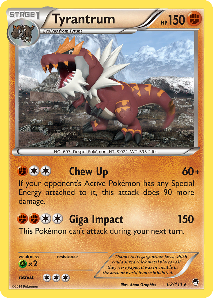 Tyrantrum 62/111, Furious Fists Pokémon card
