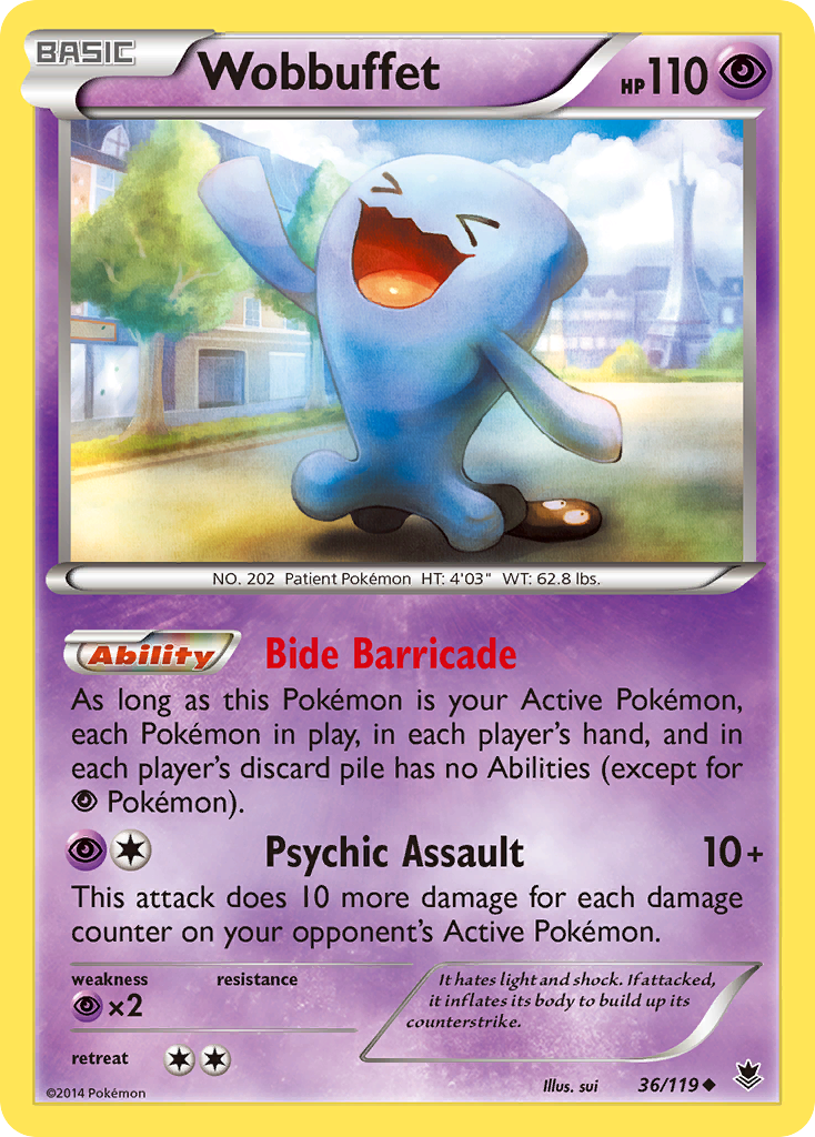 Wobbuffet 36/119, Phantom Forces Pokémon card