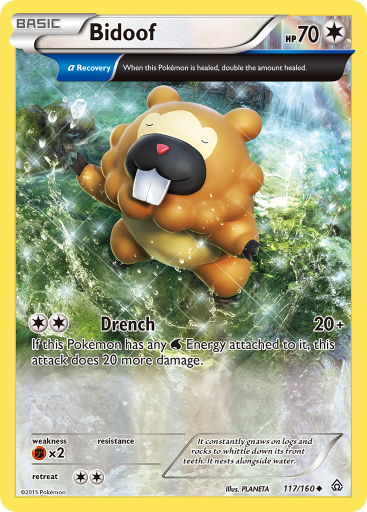 Bidoof 117/160, Primal Clash Pokémon card