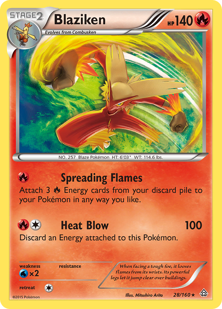 Blaziken 28/160, Primal Clash Pokémon card