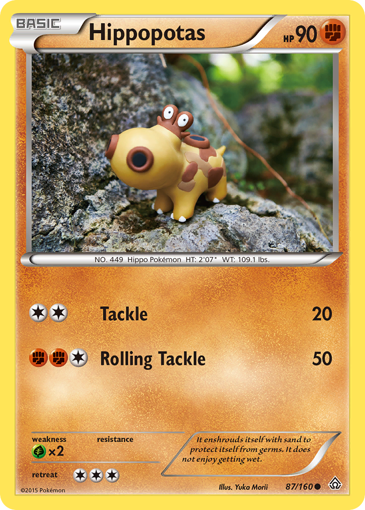 Hippopotas 87/160, Primal Clash Pokémon card
