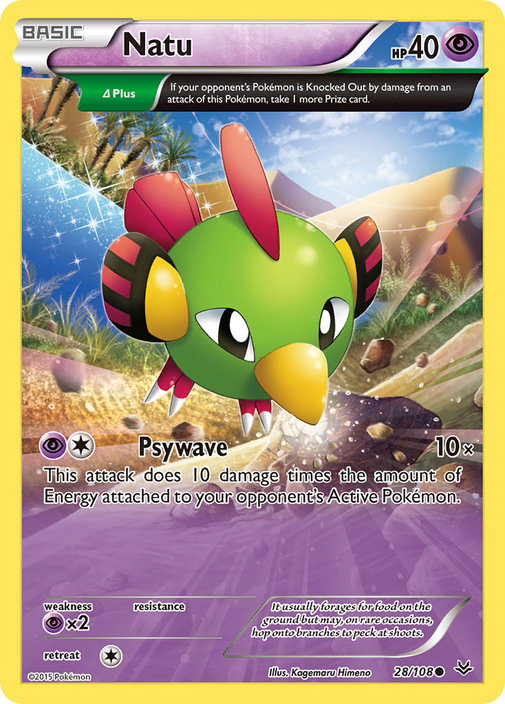 Natu 28/108, Roaring Skies Pokémon card