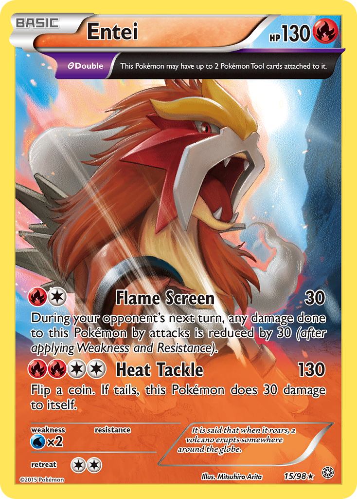 Entei 15/98, Ancient Origins Pokémon card