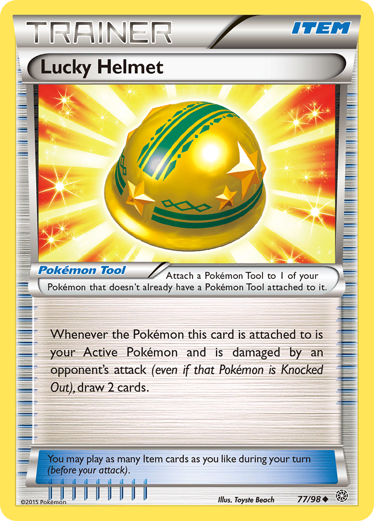 Lucky Helmet 77/98, Ancient Origins Pokémon card