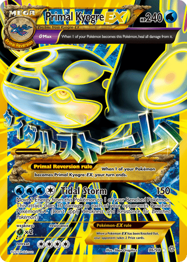Primal Kyogre-EX 96/98 from Ancient Origins