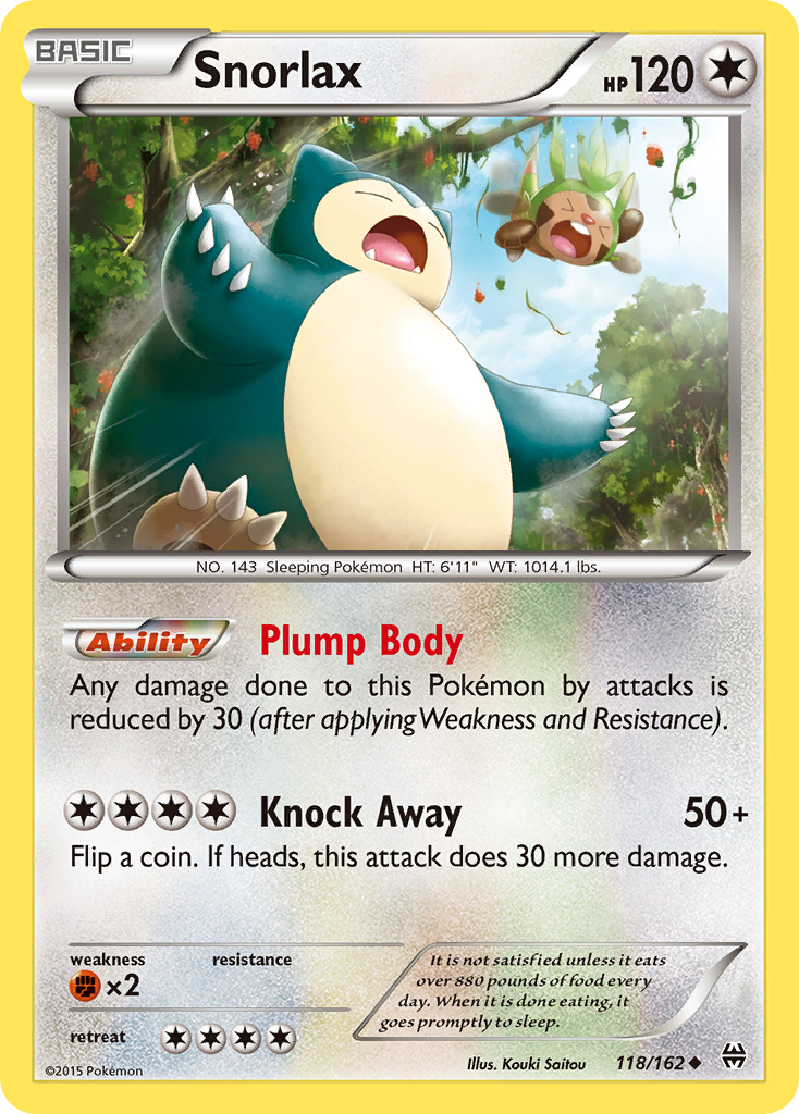 Snorlax 118/162, BREAKthrough Pokémon card