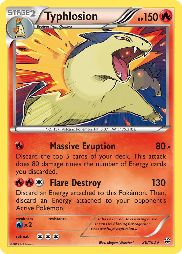 Typhlosion 20/162, BREAKthrough Pokémon card