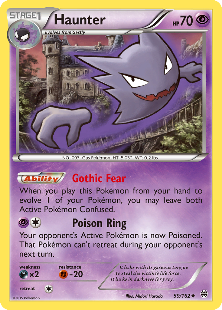 Haunter 59/162, BREAKthrough Pokémon card