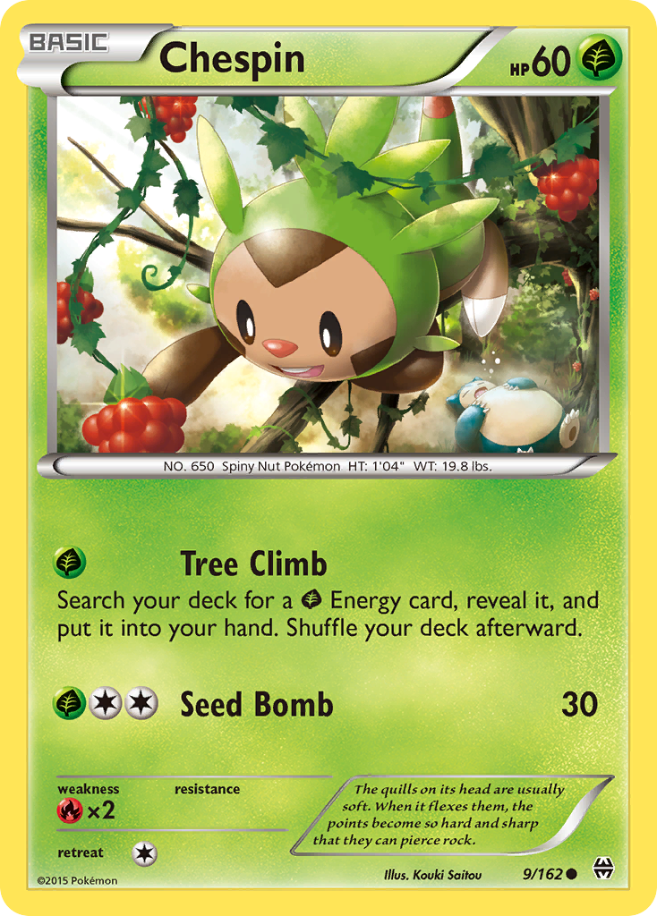 Chespin 9/162, BREAKthrough Pokémon card