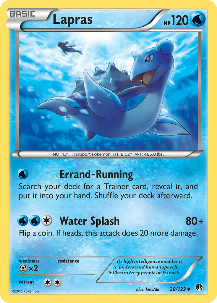 Lapras 28/122, BREAKpoint Pokémon card