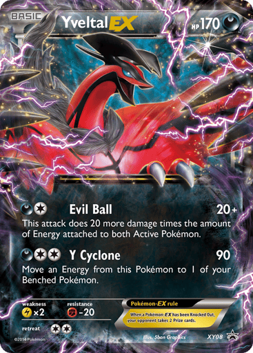 Yveltal-EX XY08 from XY Black Star Promos