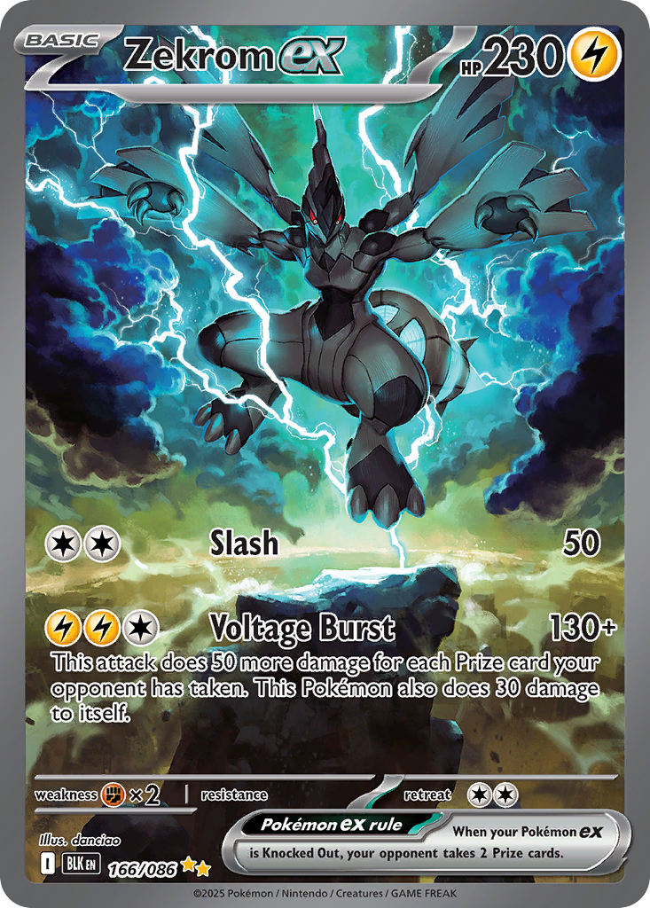 Zekrom ex 166/86, Black Bolt Pokémon card
